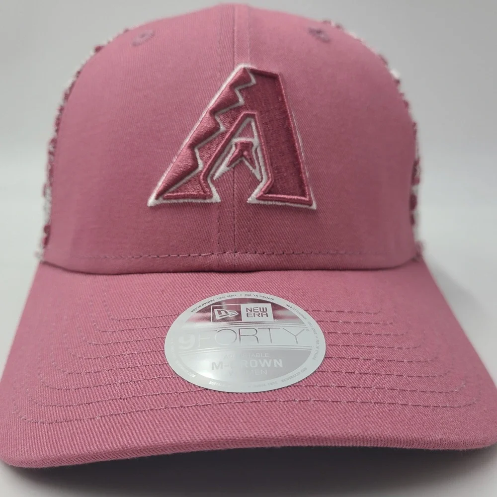 Women Arizona Diamondbacks Hat Snapback Mesh New Era 9Forty Pink Floral M-Crown